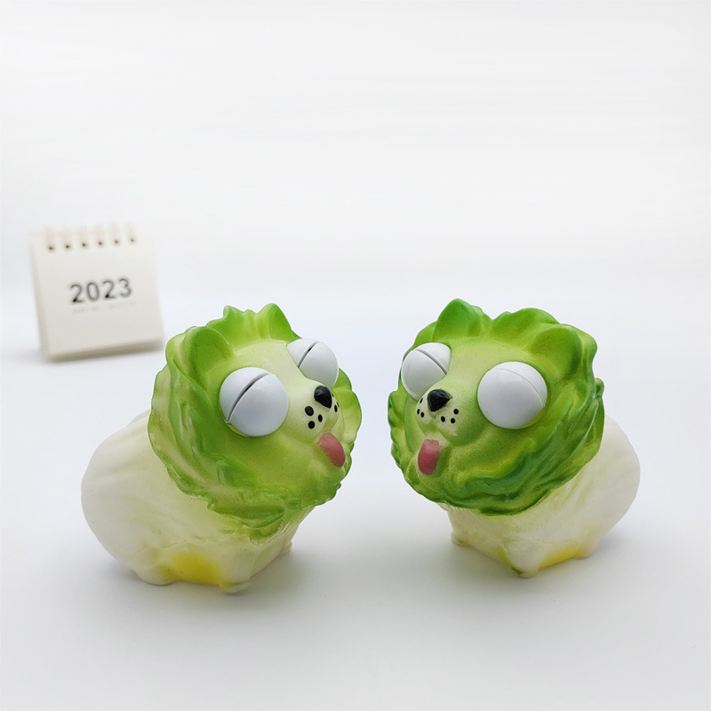 Vegetable Dog Decompressing Toy with Exploding Eyes