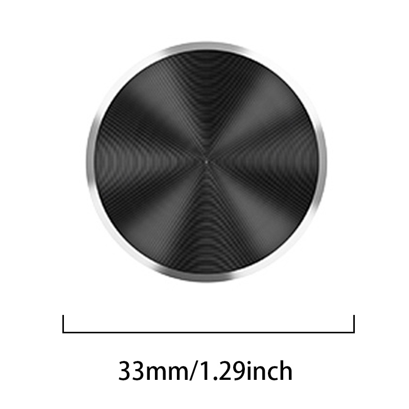 Adesivo Magnetico Cellulare Piastre Adesive Magnetiche 40mm Per Supporto Telefono Auto - Ricambio In Metallo, 3M, Argento/Nero Piastre Metalliche 3M Per Cellulare