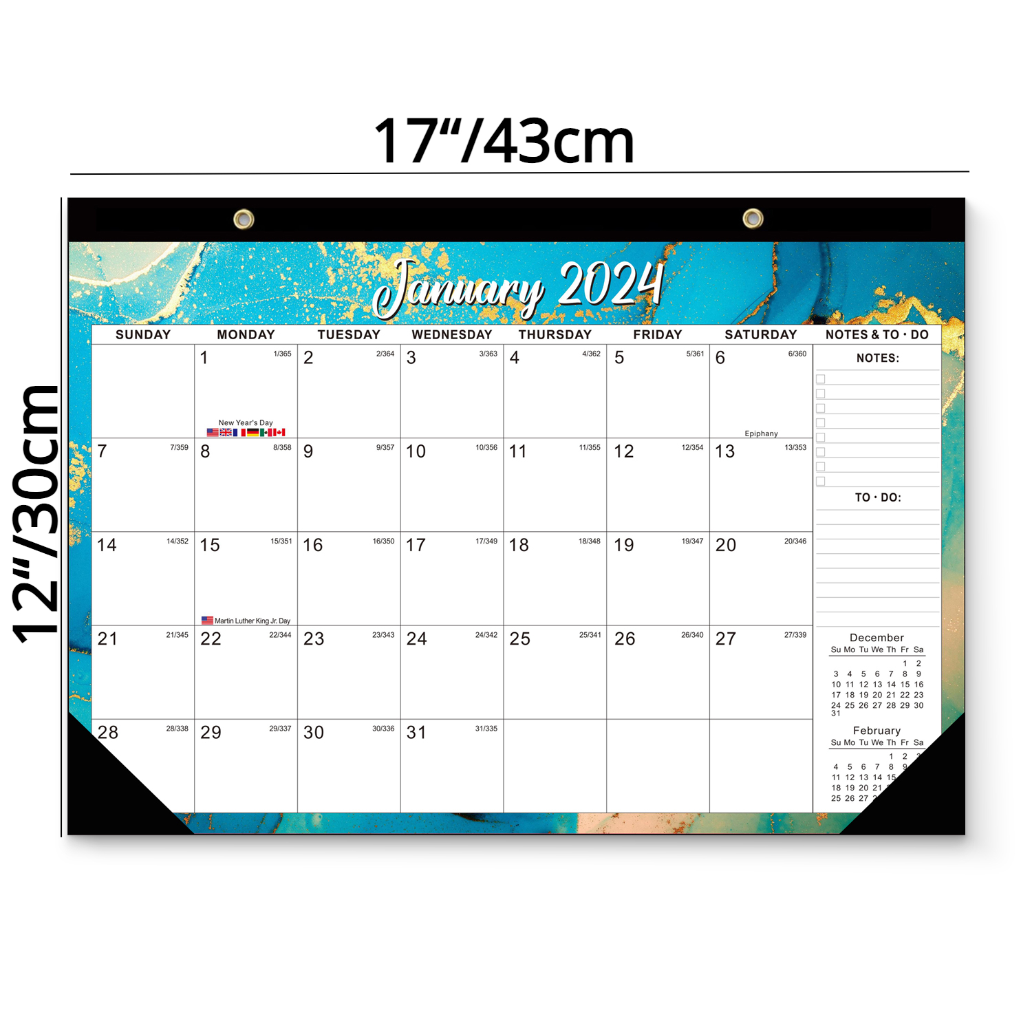 Large Desk Calendar 2024 2025 18 Month Desktop Calendar Runs - Temu