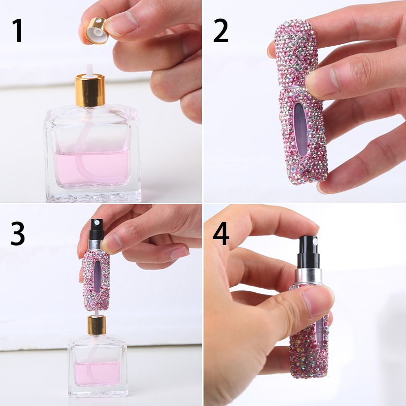 Bling Dazzling Perfume Spray Bottle Portable Travel Size - Temu