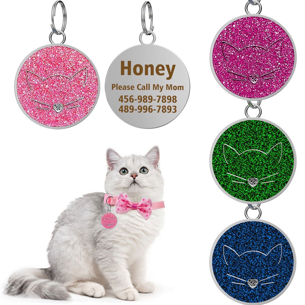 Cute cat cheap id tags