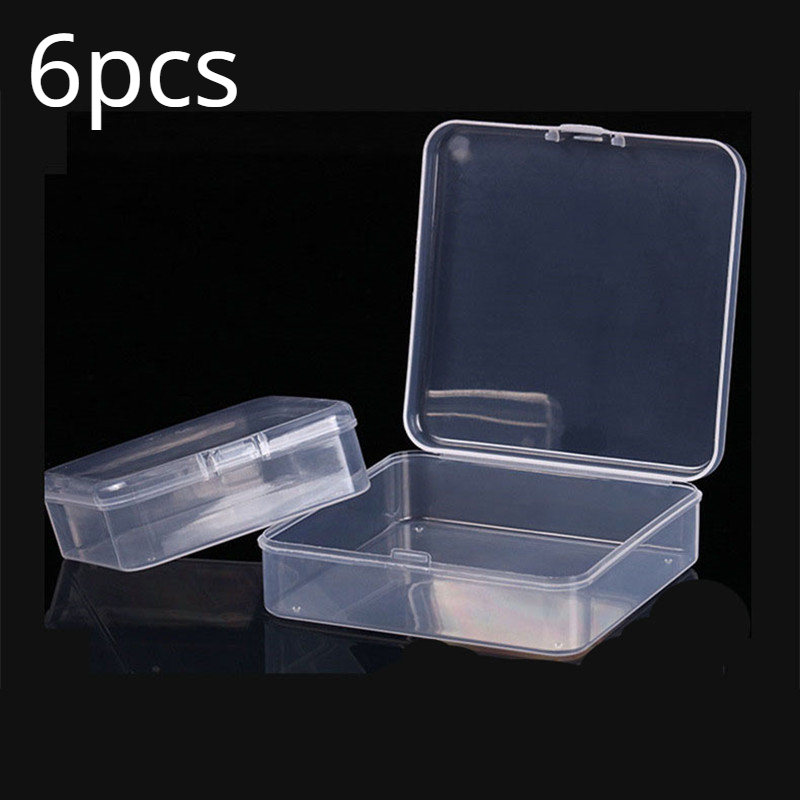 Small Transparent Storage Box With Hinged Lids Sticker - Temu