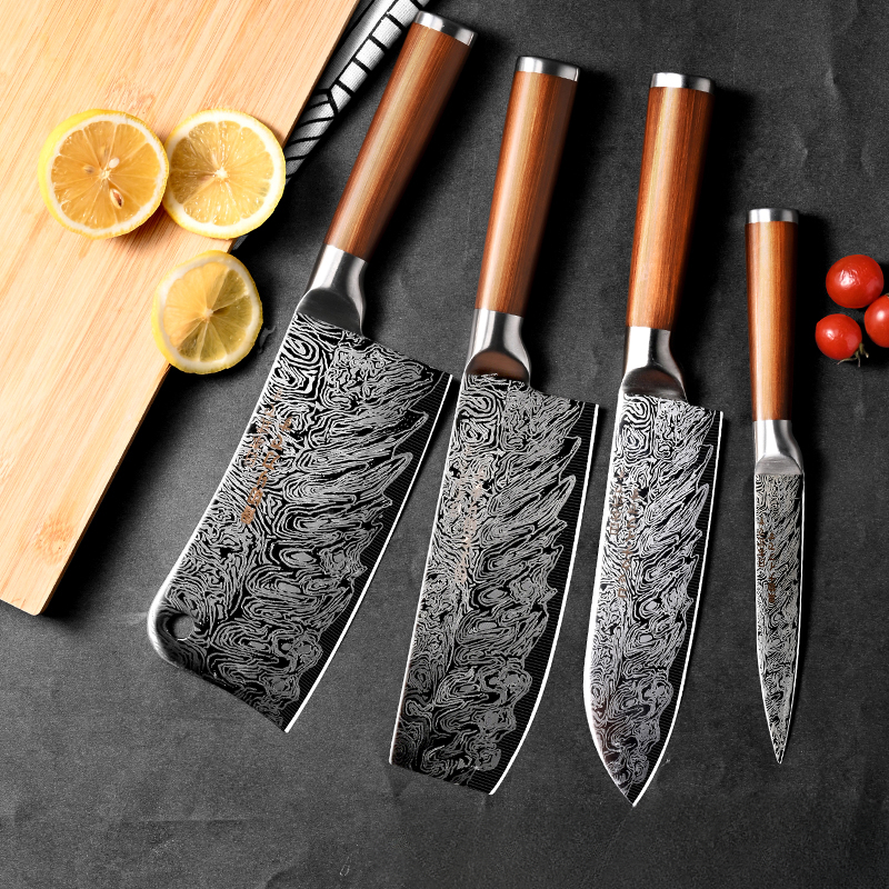 All-steel Kitchen Knife Home Chopping Dual-purpose Knife Kitchen Ultra-fast  Sharp Bone-chopping Knife Chef Special Cutting Vegetable Slicing Knife for