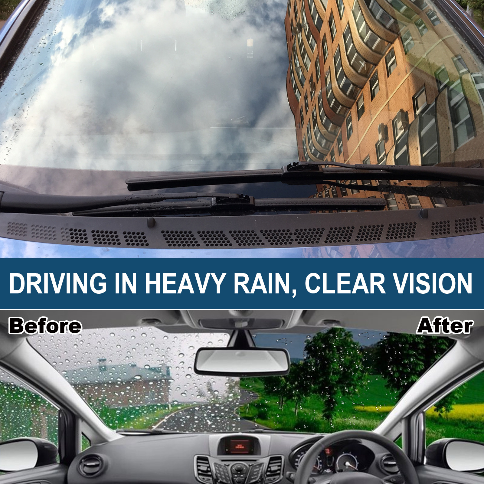 Car Glass Anti-fog Rain Repellent Windshield Rearview Mirror Cleaning  Defogging Water Repellent Coating Agent