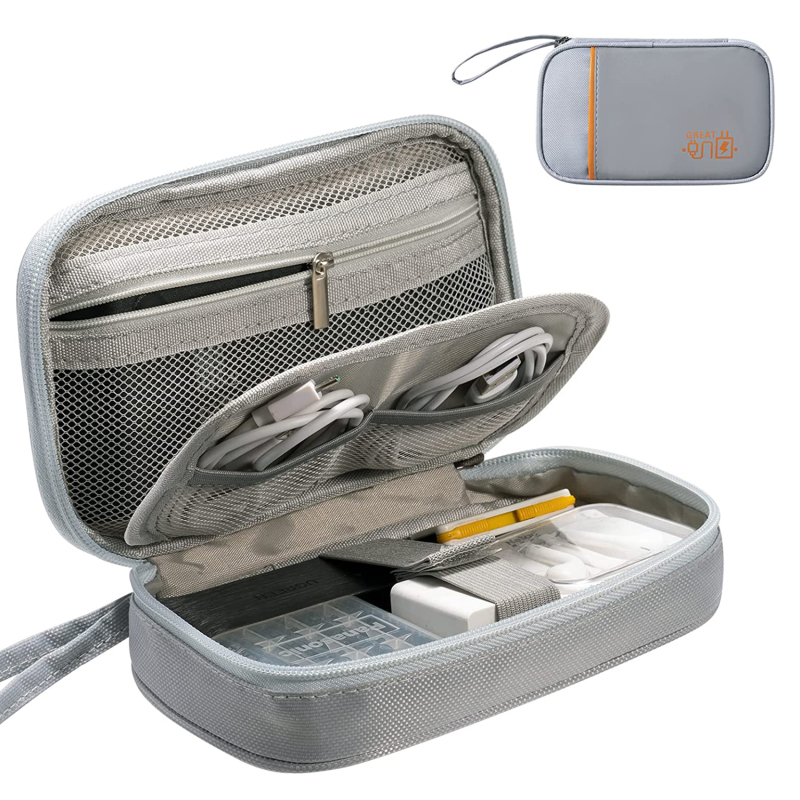 Sacoche de voyage pour accessoires de téléphone, sac pour câble électronique,  mallette de rangement pour câble