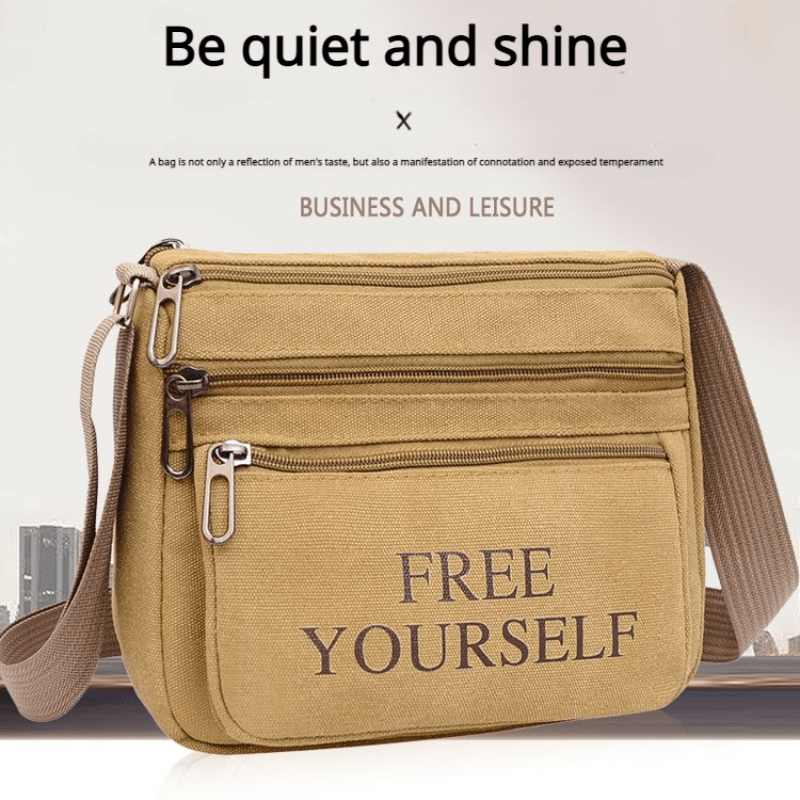 Men's Fashion Print Shoulder Bag, Business Crossbody Bag - Temu