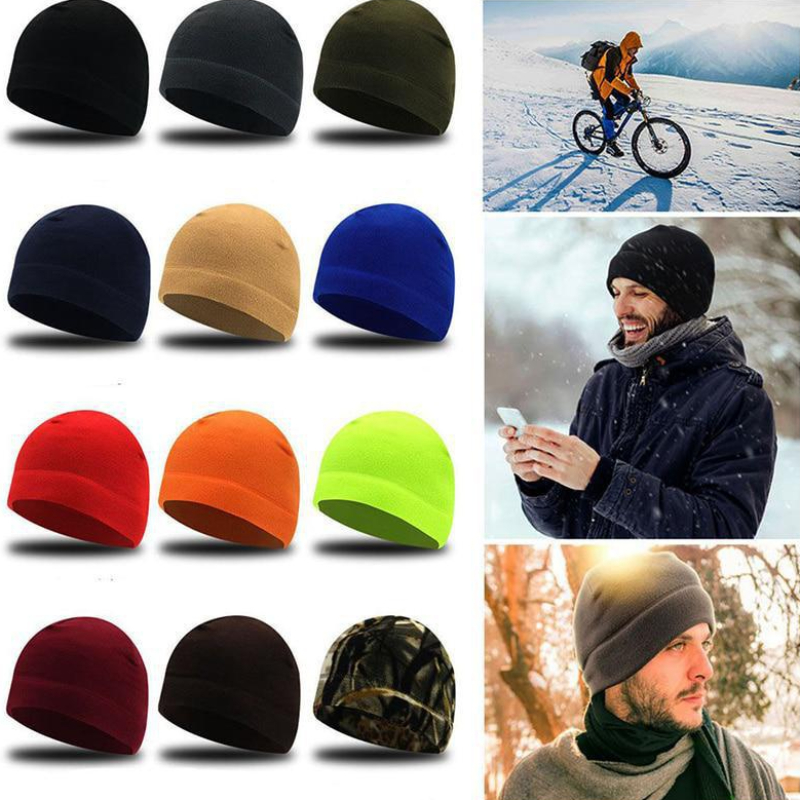Winter Warm Skull Cap Headwear Windproof Fishing Beanie Hat for