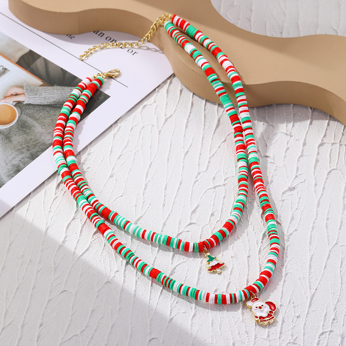 Christmas deals bead necklace