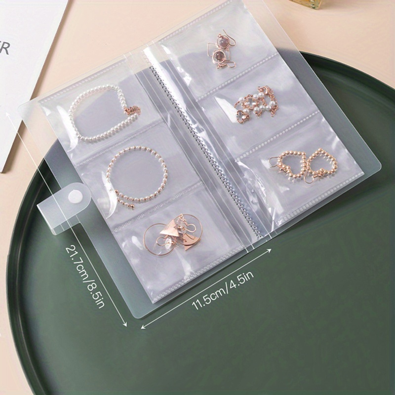 Transparent Jewelry Earring Organizer Storage Book Portable Travel