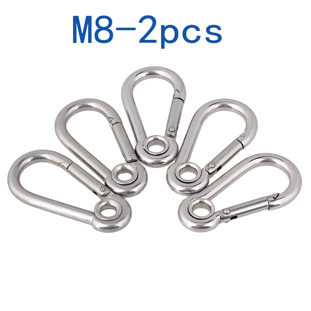 M4 M8 M10 Secure Lock 304 Stainless Steel Hook Carabiner - Temu