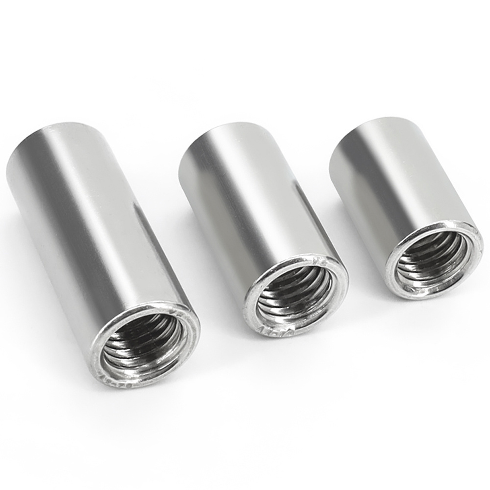 5pcs M6 Threaded Insert Tube Adapter 304 Stainless Steel Round Connector  Nuts