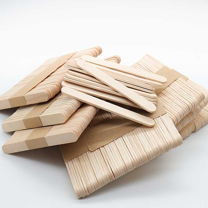 Comfy Package, Palitos de madera multiusos de 4.5 pulgadas para  manualidades, helados, cera, encerado, palitos de madera para depresor de  lengua [200