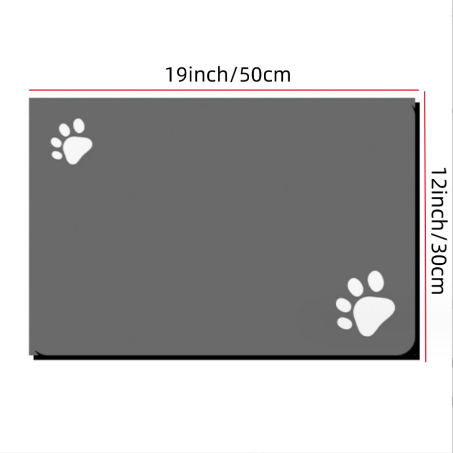 Paw Print Pet Feeding Mat For Dogs, Absorbent Quick Dry Dog Bowl Mat With  Non-slip Rubber Backing, Easy To Clean No Stain Dog Placemat - Temu