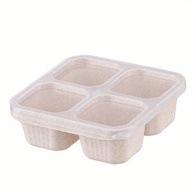 1pc Snack Containers, Divided Bento Snack Box, 4 Compartments Reusable Meal  Prep Lunch Containers For Teens/Adults, Food Storage Containers For School  Work Travel