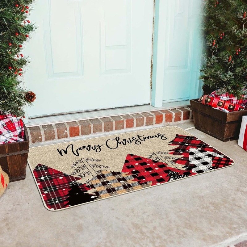 Non slip Christmas Kitchen Mat White Christmas Tree Mat - Temu