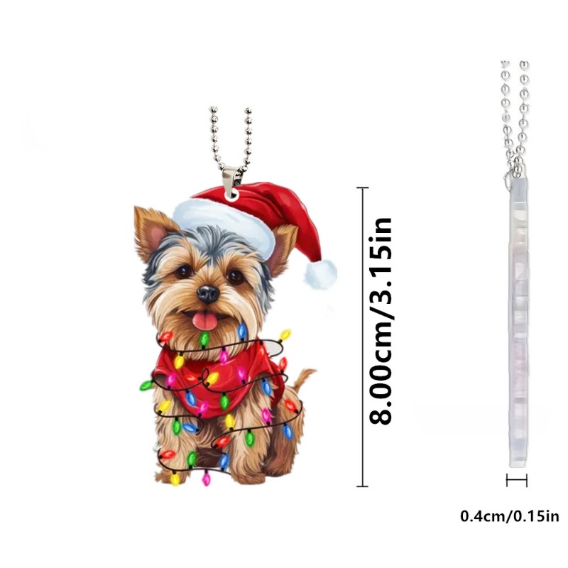 1 Stk. Weihnachtlicher Kreativer Hund Aus Acryl Anhänger - Temu Austria