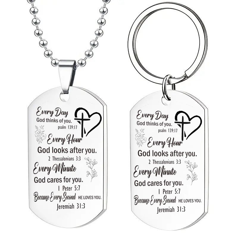 Religious Christian Gifts For Men, Inspirational Bible Verse Keychain For  Friends, Catholic Graduation Gifts For Men, Fresh Baptism Christmas Birthday