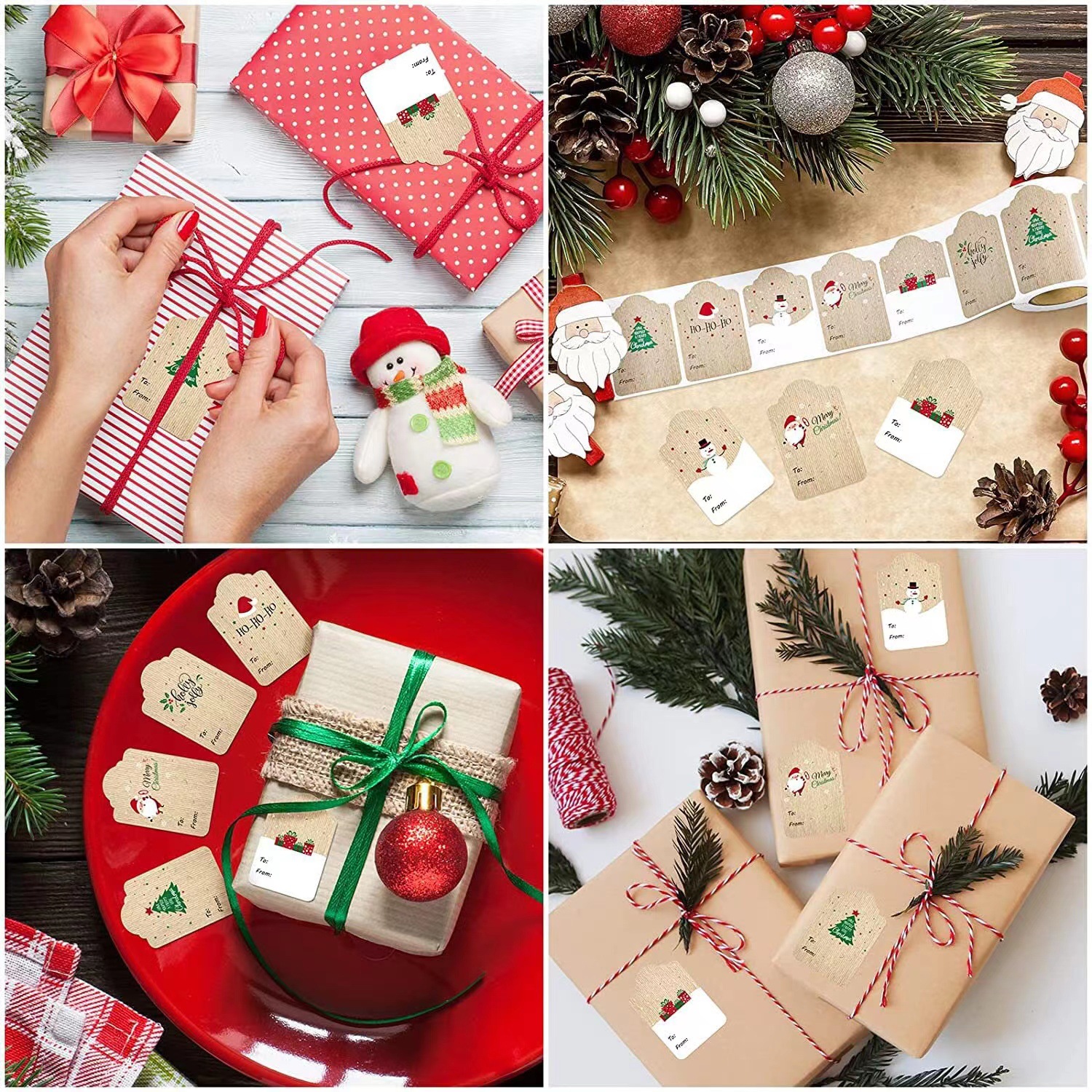 Gift Wrapping Tag Christmas Paper Tag Label Card Christmas - Temu