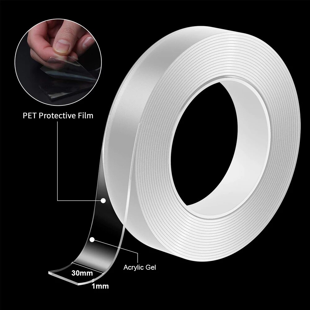 1 Roll Of Heavy Duty, Non-Trace, Waterproof Nano Double Sided Tape - The  Ultimate Mounting Solution!