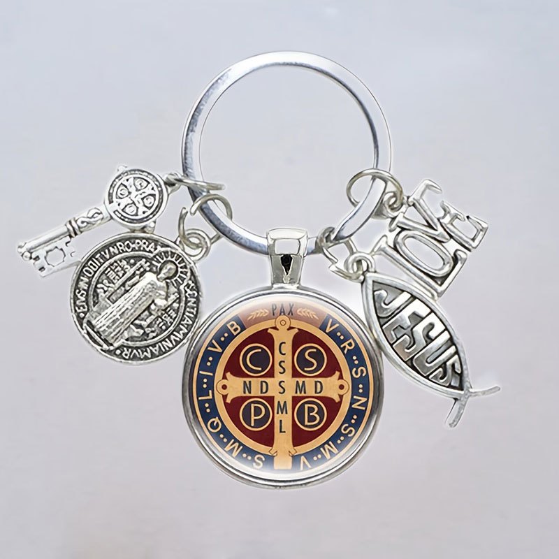 Cross Keychain Christian Alloy Key Chain Ring Purse - Temu