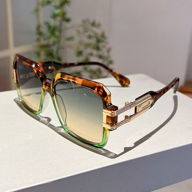 1pc Men's Modern Large Frame Sunglasses, Street Photography UV Protection Sunglasses, with Plastic Glasses Case + Glasses Cloth,Son Glasses,Sun
