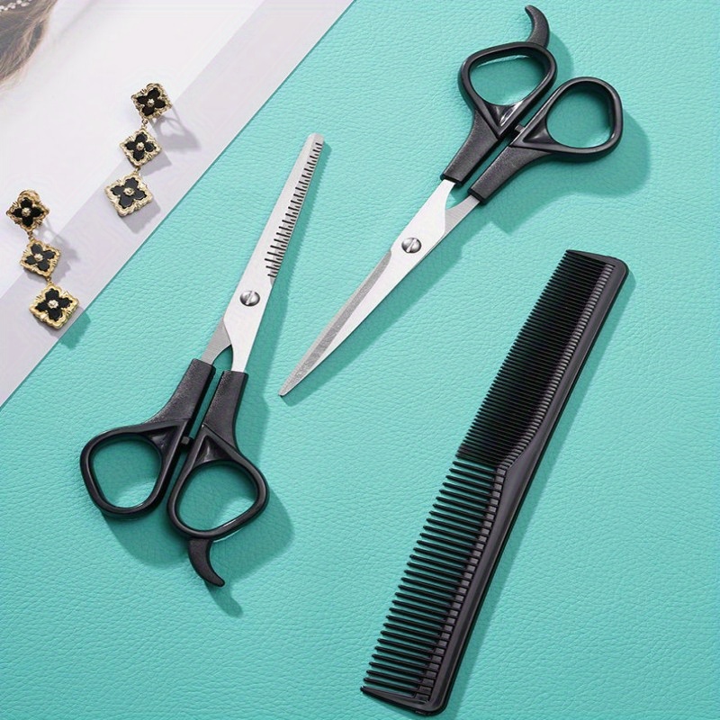 Professional Hair Cutting Scissors With Comb And Case - Temu