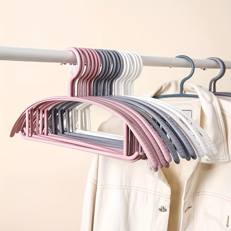 Adult Hangers Dip Plastic Semi-circular Flat Hook Hangers Non-slip  Non-marking Hangers Coat Hangers Clothing Stores