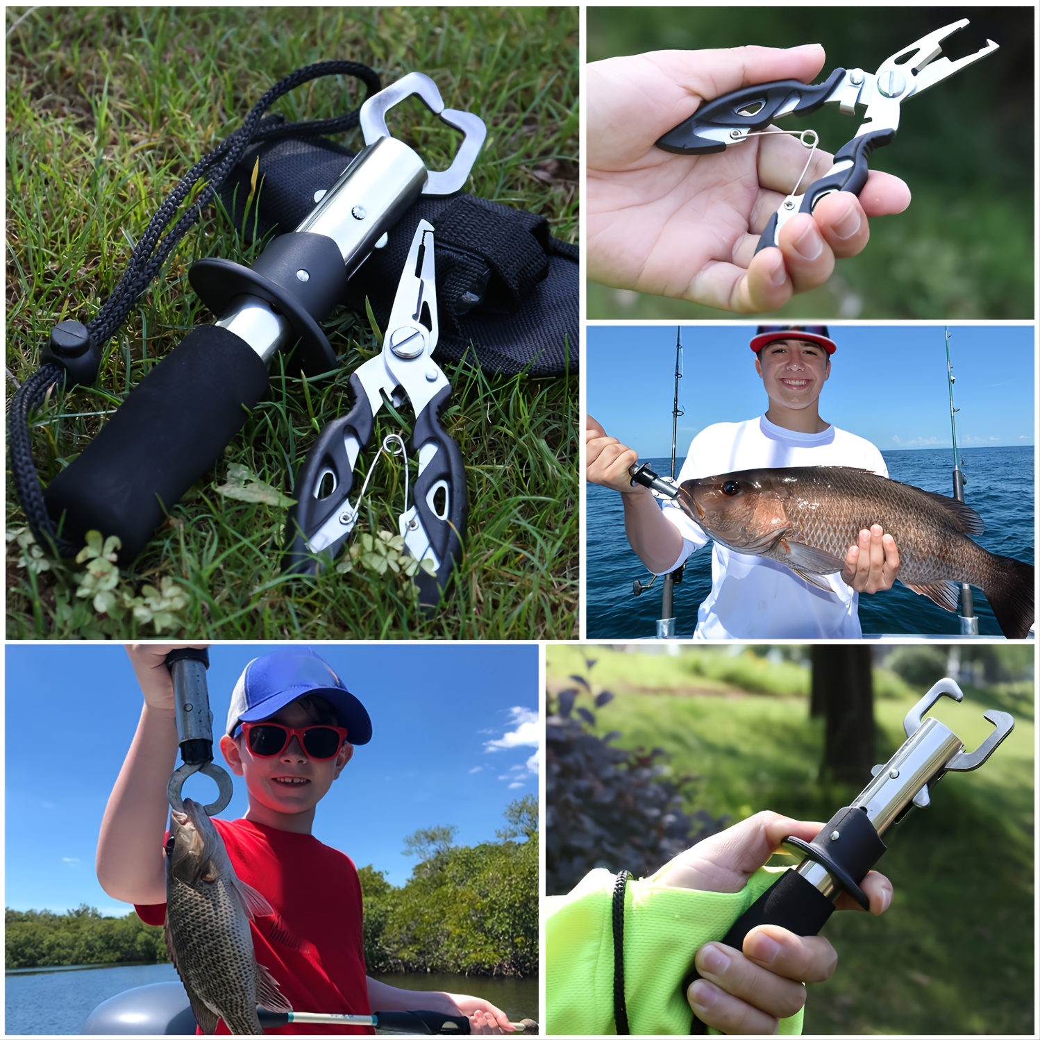 7 in 1 Fishing Tools Set Fishing Pliers Fish Lip Gripper Fishing