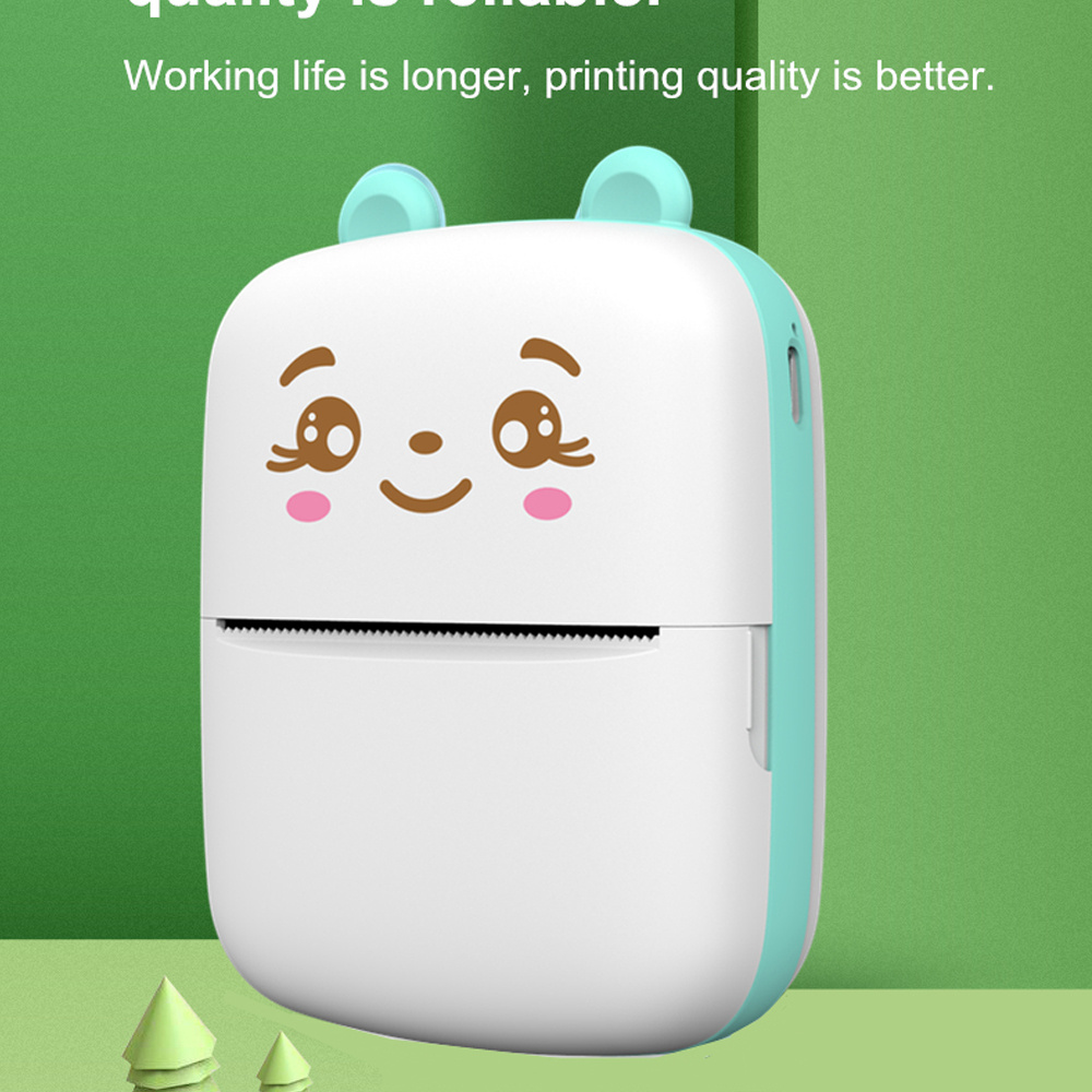 1pc mini photo printer portable thermal printer for ios or android inkless printer gift for friends used in home office study work list