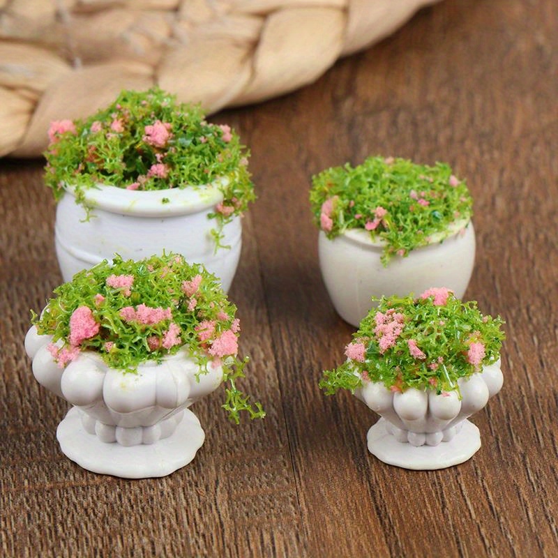 1:12 Maison de poupée Fleurs en pot Plantes Scène de vie Fournitures de