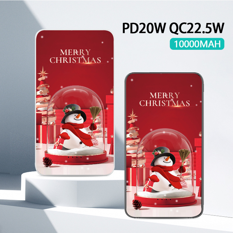 Power Bank 10000mah Patrón Feliz Navidad 22.5w Pd Cargador - Temu
