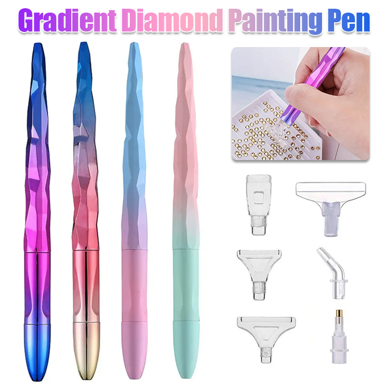 4pcs/set Artificial Diamond Painting Roller Scroll Wheel Point Drill Pens  With Tape,5D Artificial Diamond Painting Embroidery Accessories Tools