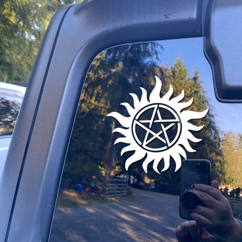 Supernatural Symbol Decal Funny Sticker For Laptop Trackpad - Temu