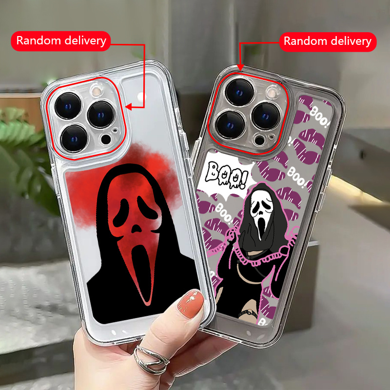 Halloween Skull Graphic Luxury Shockproof Phone Case For Iphone 15 14 13 12  11 Pro Max X Xr Xs 7 8 Plus Cpp Silicone Bumper Transparent Hard Back Soft  Cover Fall Phone Cases - Temu Israel