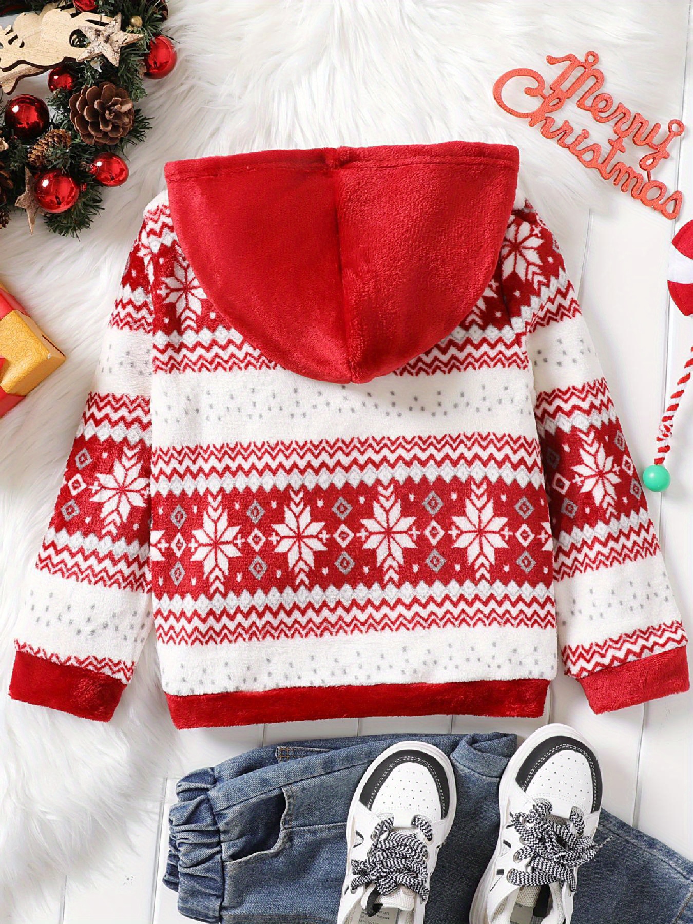 Christmas Kid Girl/ Kid Boy Casual Style Hooded - Temu