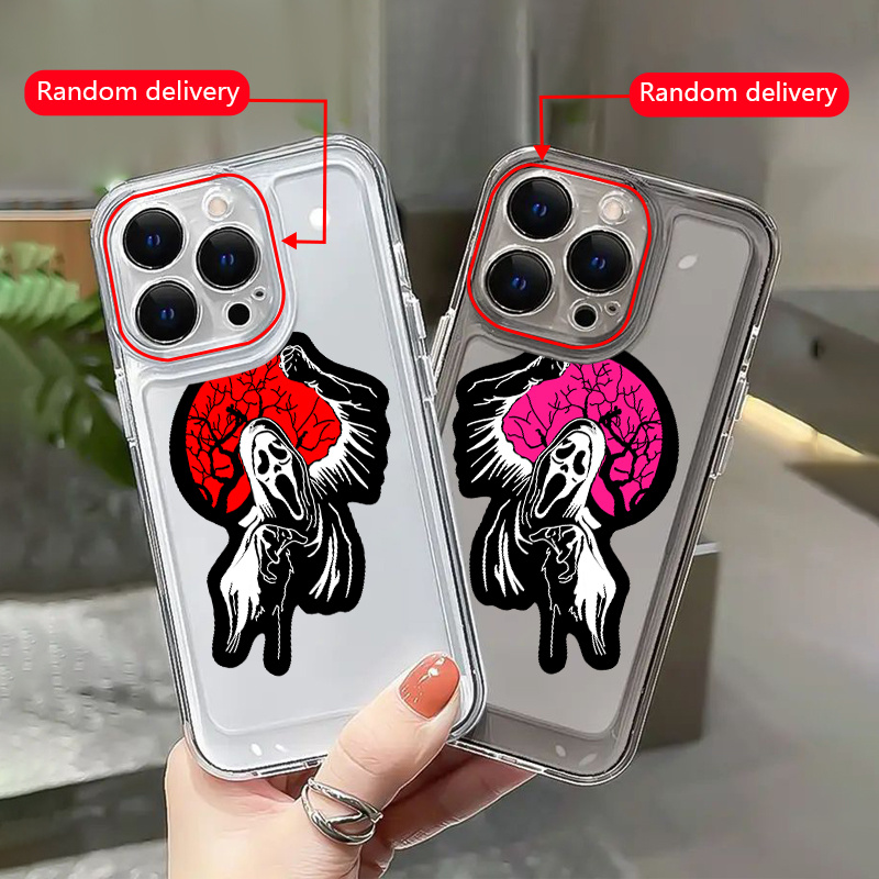 Phone Case With Halloween Skull Graphic Shockproof For Iphone 15