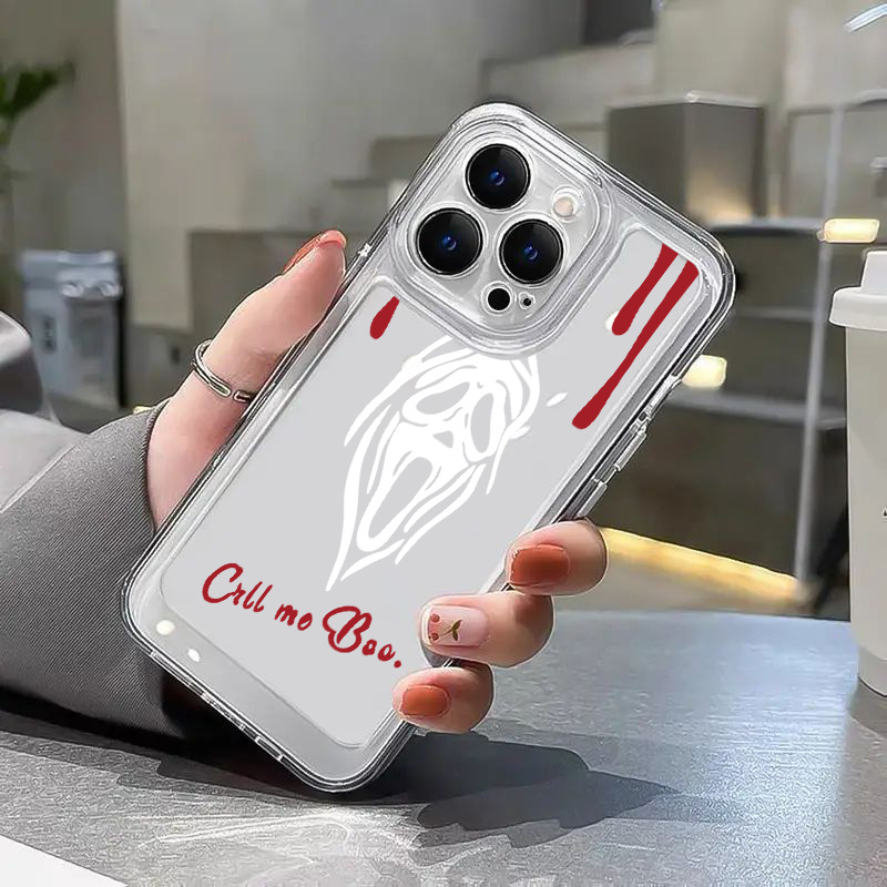 Halloween Skull Graphic Luxury Shockproof Phone Case For Iphone 15