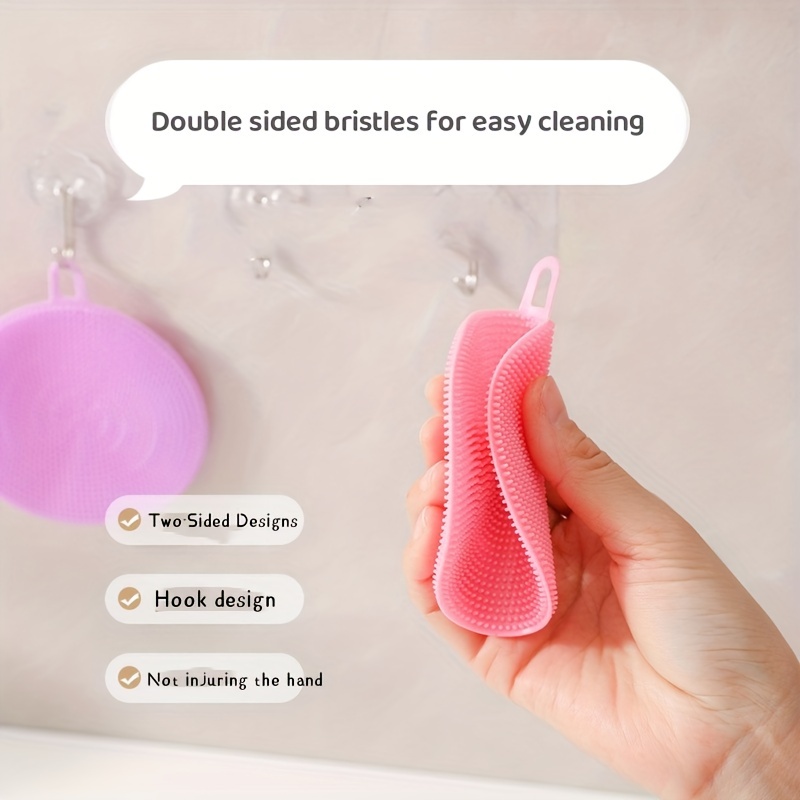 Multifunctional Silicone Dishwashing Brush, Kitchen Household Scouring Pad  Brush, Pot Thickened Large Pot Washing Brush, Cleaning Brush, Soft Hand  Guard, Strong Decontamination, - Temu