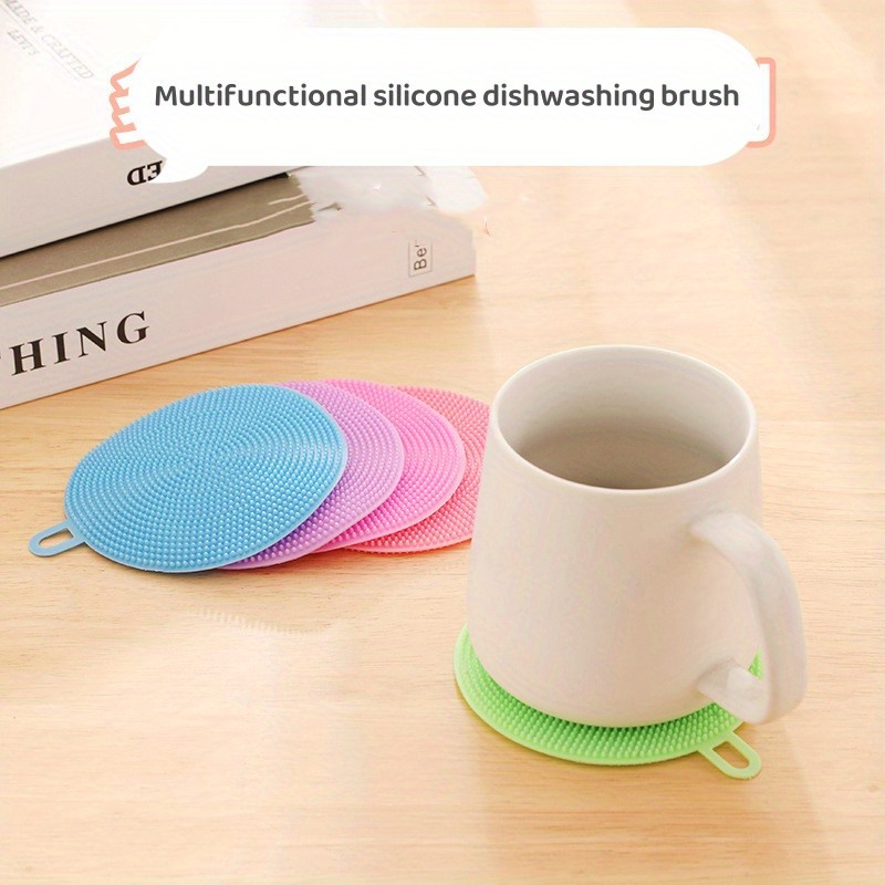 Multifunctional Silicone Dishwashing Brush, Kitchen Household Scouring Pad  Brush, Pot Thickened Large Pot Washing Brush, Cleaning Brush, Soft Hand  Guard, Strong Decontamination, - Temu