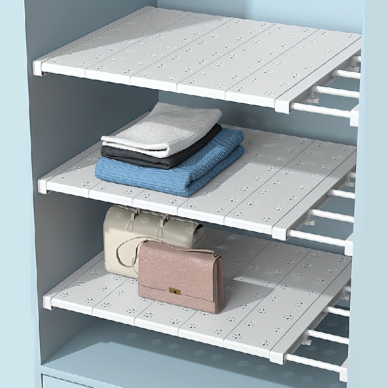 Plastic Closet Shelf Retractable Expandable Shelf - Temu