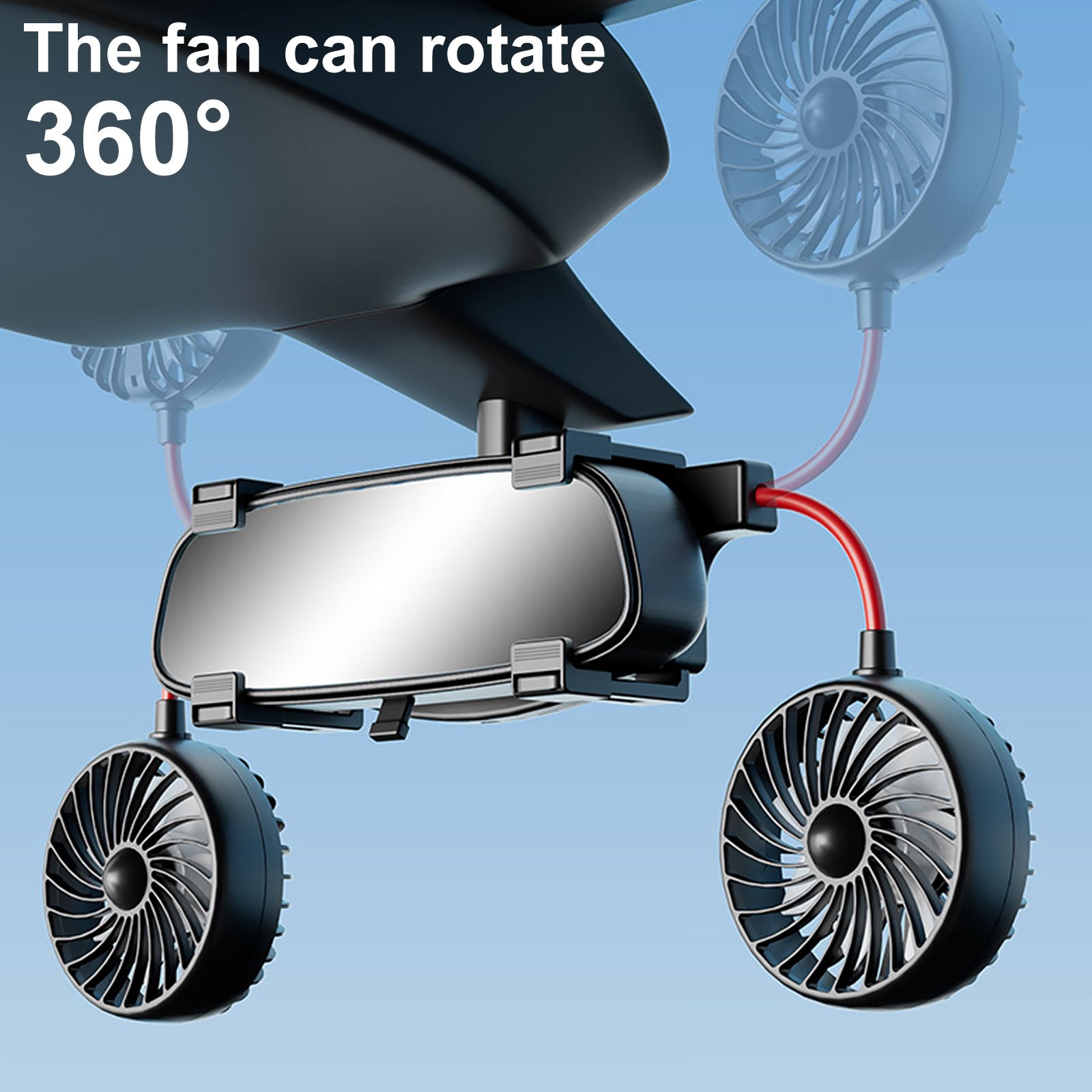 Car Fan 3 Head Automobile Vehicle Fan Auto Car Fans, Air Circulation Fan,  for Truck 12V 24V 
