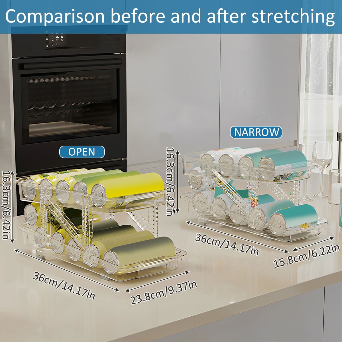 1pc Multi-purpose Transparent Acrylic Storage Box, With Varied Sizes, For Food  Storage Room Organization, Fridge And Freezer Storage, Kitchen Countertop  And Cabinet Organization, And Flexible Combination