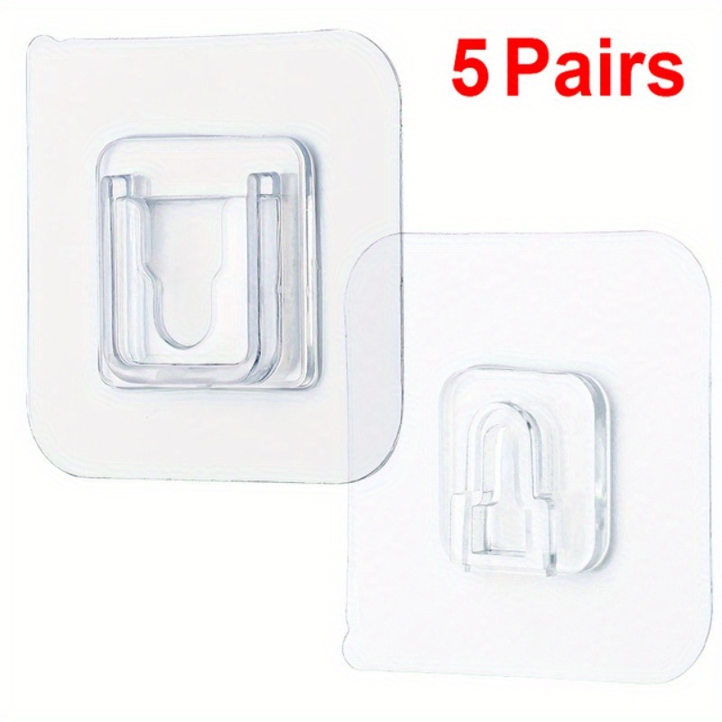 Double-Sided Adhesive Wall Hooks Hanger Strong Transparent Adhesive Hook  Suction Cups Storage Wall Holder For Kitchen Home