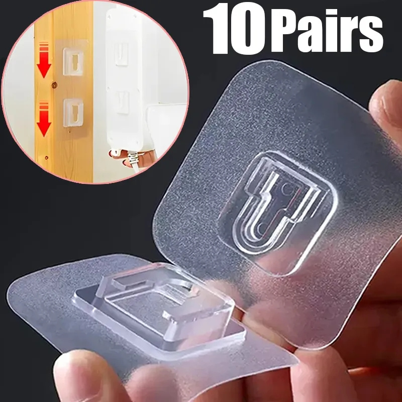 Clear Double sided Adhesive Wall Hooks Strong - Temu