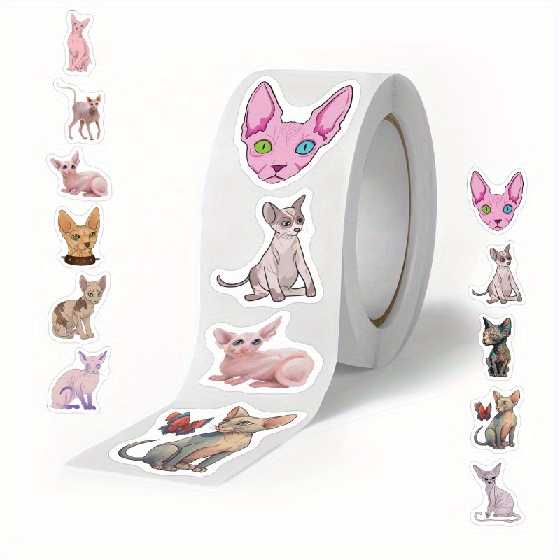 Pegatinas de gatos, 50 calcomanías de vinilo de gatos gatitos Kawaii,  impermeables, lindas pegatinas de dibujos animados, suministros para  manualidades -  España