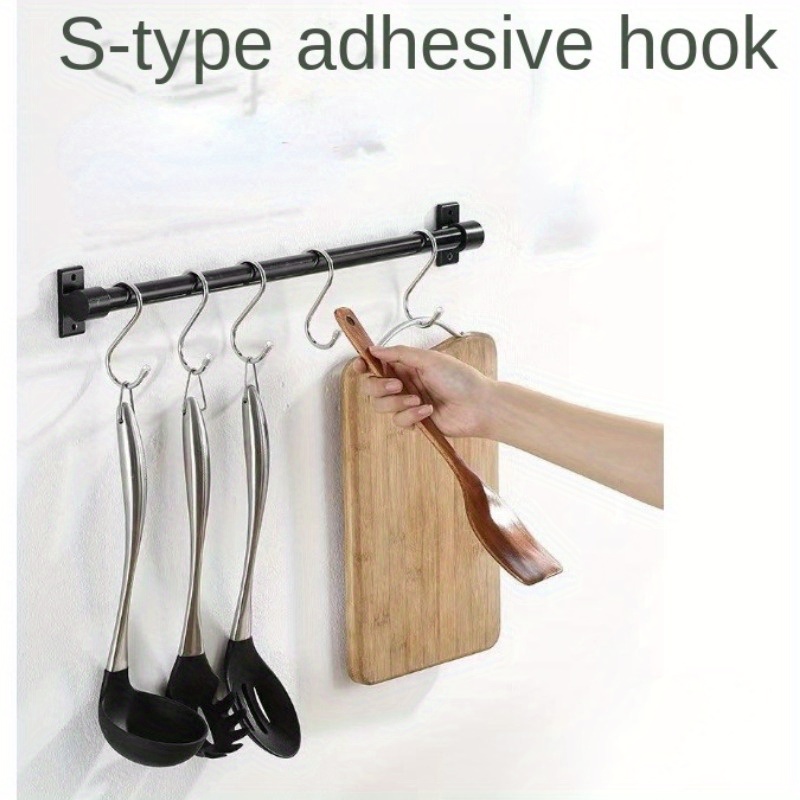 1pc Coat Rack, Heavy Duty S Hooks, Pan Pot Holder Rack Hooks Hanging  Hangers S Shaped Hooks For Kitchenware Pots Utensils Clothes Bags Coat  Stand, Hom