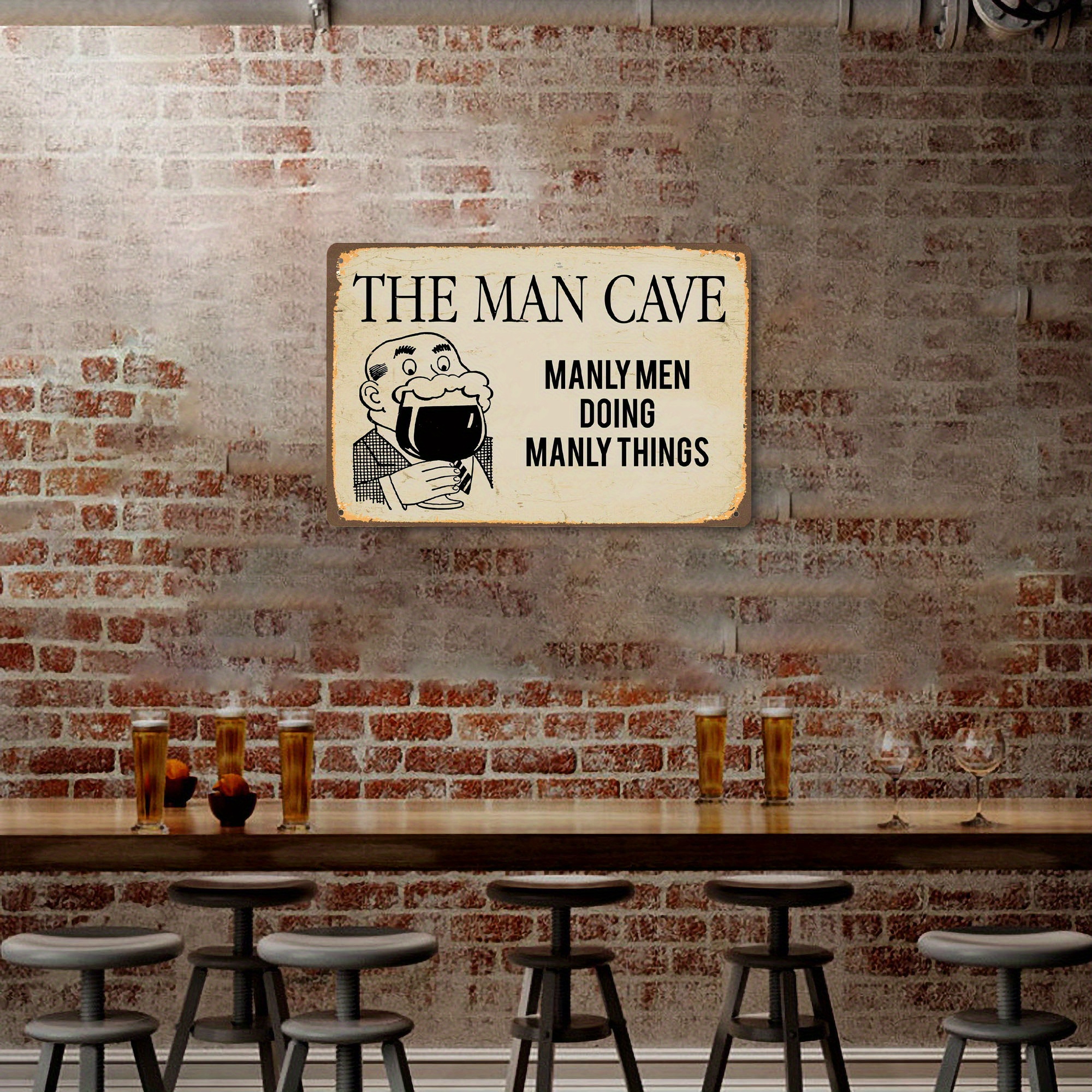 Vintage Man Cave Sign For Men Gifts Garage Signs Wall Decor Tin Signs  12x8 A Man's Home is His Castle But His Garage is His Sanctuary (Mans  Home)