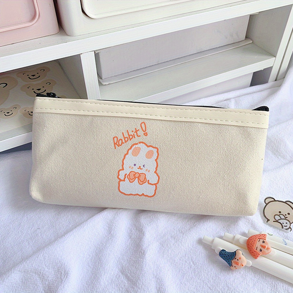 Small Pencil Case Kawaii Floral Fresh Style Bag Flowers Pencil Cases Cute  Simple Pen Bag Storage Bags School Supplies Stationery Gift