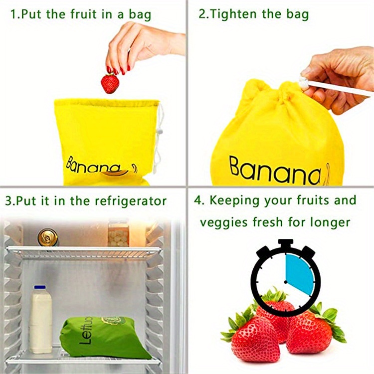 1pc   storage bag vegetable fruit preservation bag prevent   banana storage freshness bag lightweight convenient washable   kitchen supplies details 4