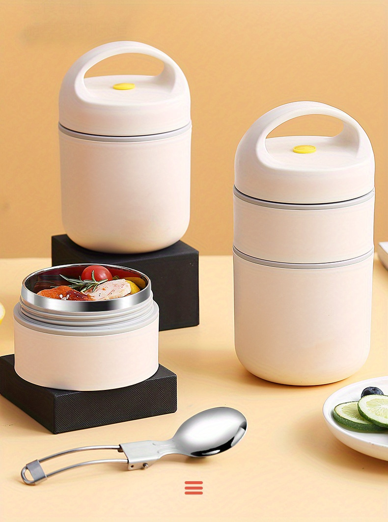 Thermal Lunch Box Soup Box For Office Workers, Stainless Steel Lunch Flask,  Vacuum Insulated Soup, Leak Proof Food Soup Flasks, Insulated Food Jars,  Kitchen Supplies For Students And Workers At School, Canteen 